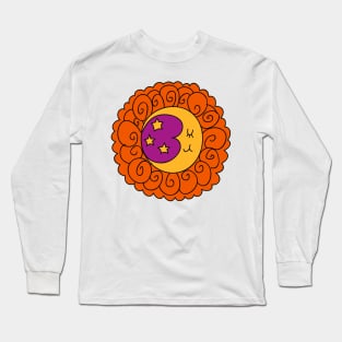 Crescent Moon Flower Long Sleeve T-Shirt